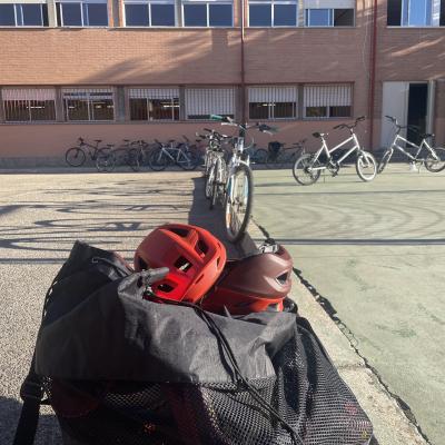 Bicicletas en el patio