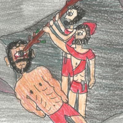 Odiseo, los griegos y los cíclopes 